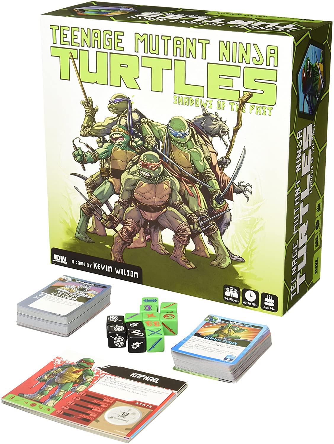 IDW Games Teenage Mutant Ninja Turtles Brettspiel „Schatten der Vergangenheit“.