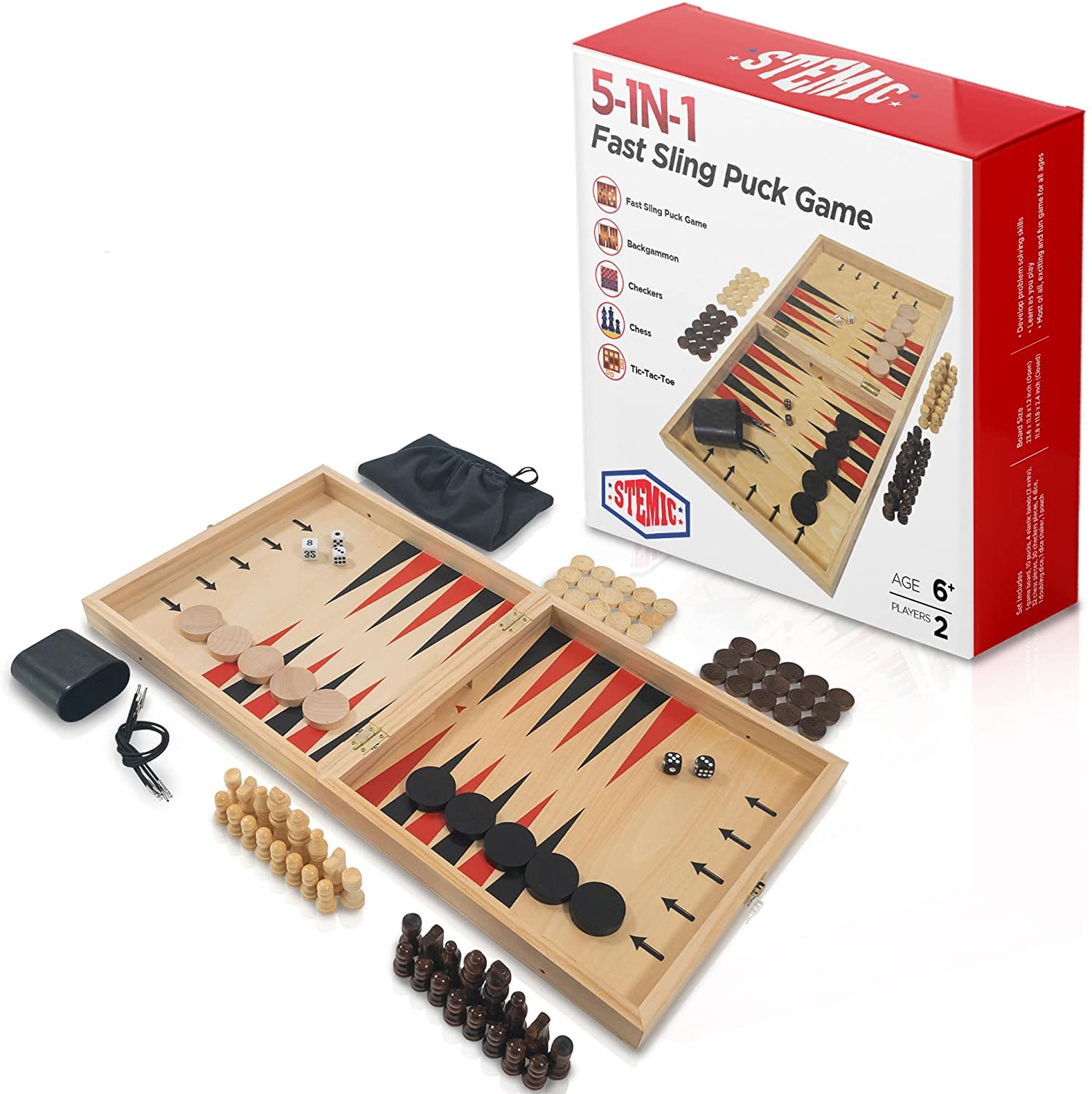 Stemic 5 in 1 Brettspiele