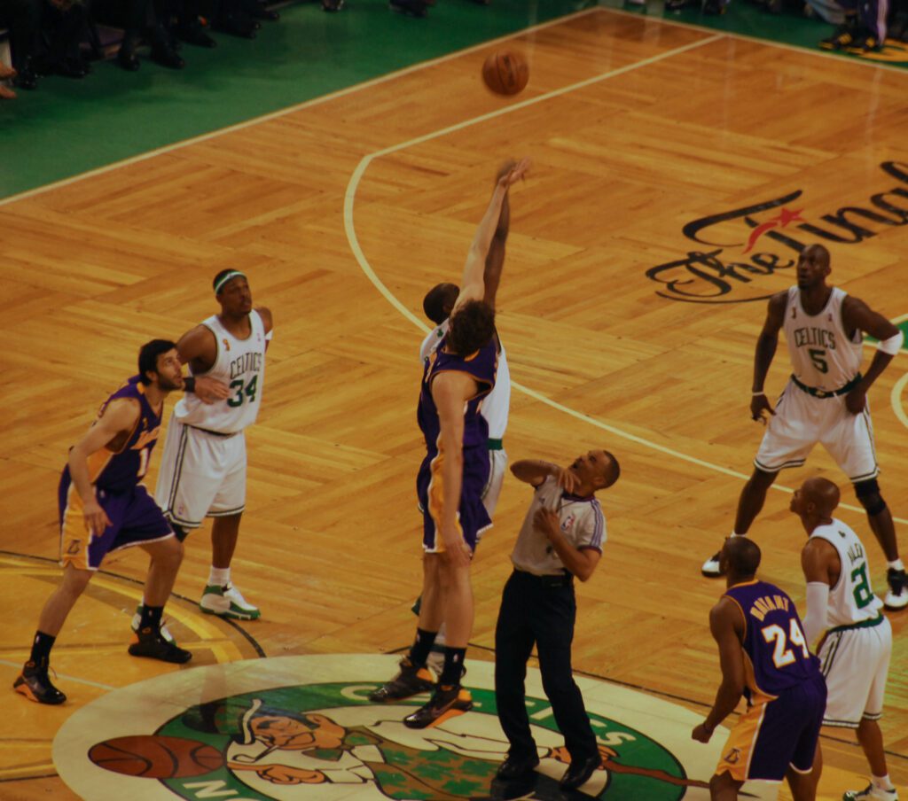 Los Angeles Lakers gegen Boston Celtics.
