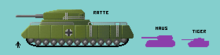 220px Comparison of Landkreuzer P 1000 Ratte, Maus and Tiger tanks