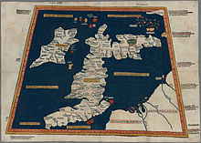 Ptolomäus' historische Karte des römischen Britannien