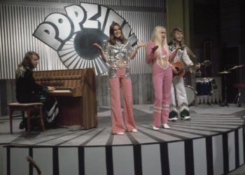 ABBA bei einem Fernsehauftritt 1973 mit Agnetha Fältskog, Anni-Frid Lyngstad, Björn Ulvaeus und Benny Andersson – Grundlage für das heutige ABBA Vermögen