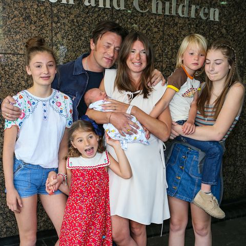 jamie oliver jools oliver and their family pose with their news photo 1572279823