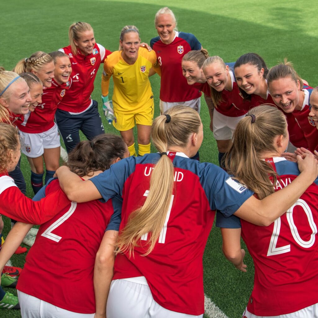 Norwegische Frauen-Fußballnationalmannschaft 2019 (Quelle: The Guardian)