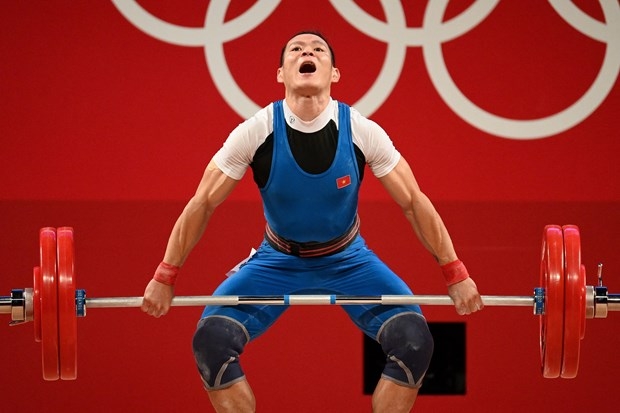 Gewichtheber Thach Kim Tuan bei den Olympischen Spielen 2020 in Tokio