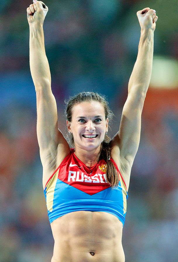 Yelena Isinbayeva über die 14. IAAF Leichtathletik-Weltmeisterschaften (Quelle: Wikimedia)