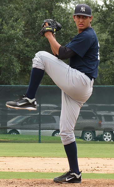 Giovanny Gallegos Pitching für die Yankees, 2012