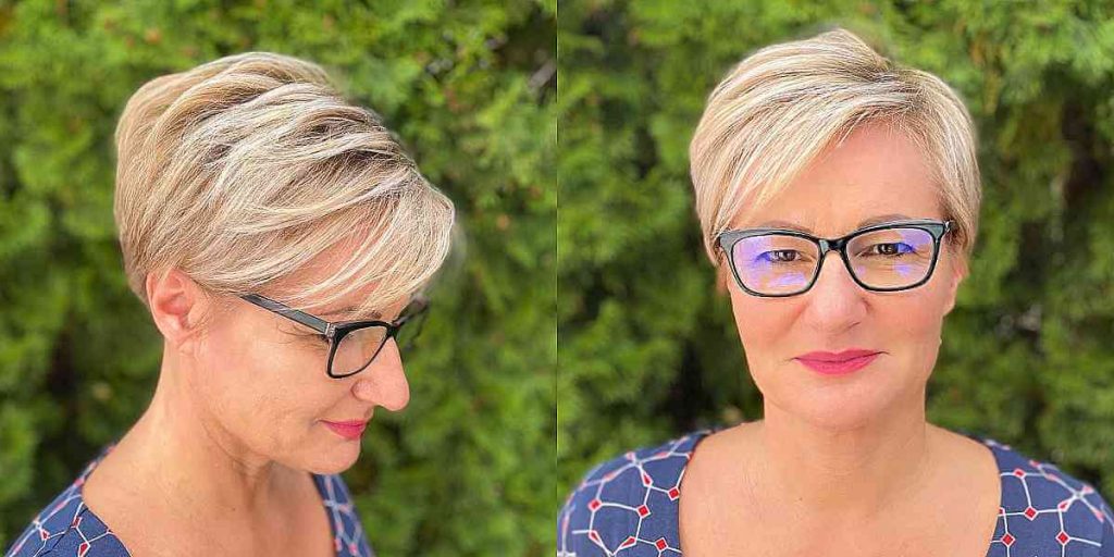 2 Champagnerblonde Pixie