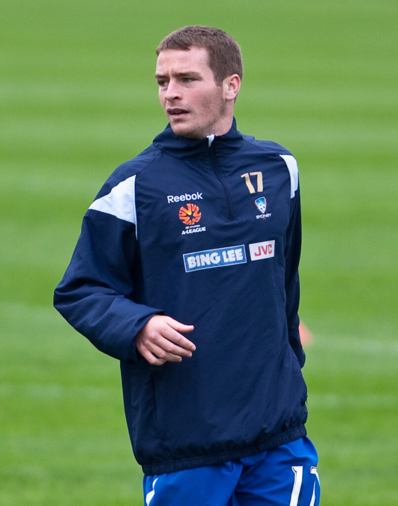 James Vaughan bei einer Trainingseinheit des Sydney FC (Quelle: Wikimedia)