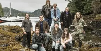 Familie Brown aus der Reality-TV-Serie Alaskan Bush People in der Wildnis Alaskas