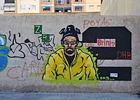 200px Walter White al carrer d'Antoni Suárez, València
