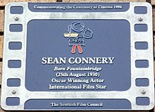 220px Sean Connery plaque, Fountainbridge Edinburgh