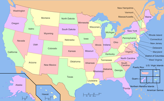 330px Map of USA with state and territory names 2