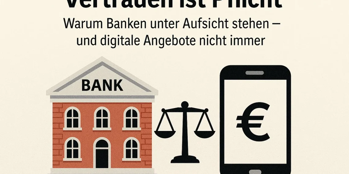 Vertrauen ist Pflicht: Warum Banken unter Aufsicht stehen – und digitale Angebote nicht immer 1 Vertrauen ist Pflicht: Warum Banken unter Aufsicht stehen – und digitale Angebote nicht immer