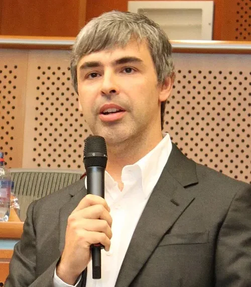 Larry Page spricht im Europäischen Parlament