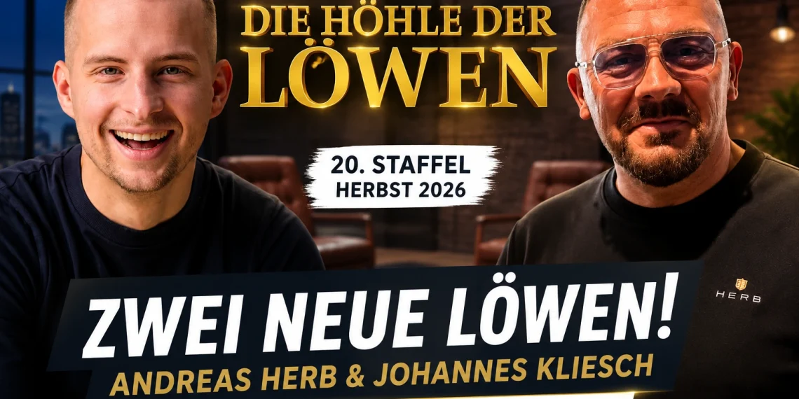 Die Höhle der Löwen: Diese beiden Unternehmer verstärken die Jubiläumsstaffel 1 Die neuen Löwen der VOX-Gründershow: Andreas Herb und Johannes Kliesch